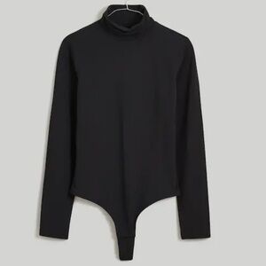 Madewell  NWT Womens XL Black Turtleneck Thong Bodysuit